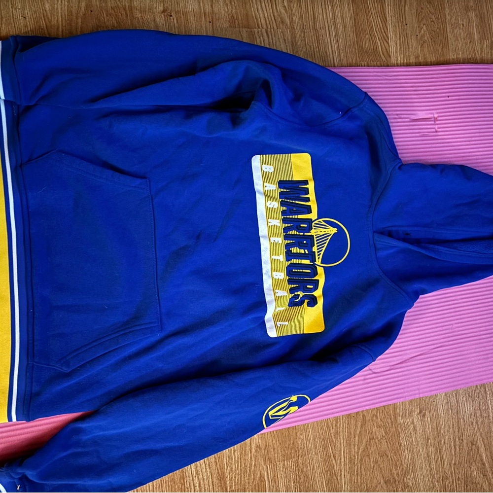 Blue and Yellow Warriors Basketball Hoodie